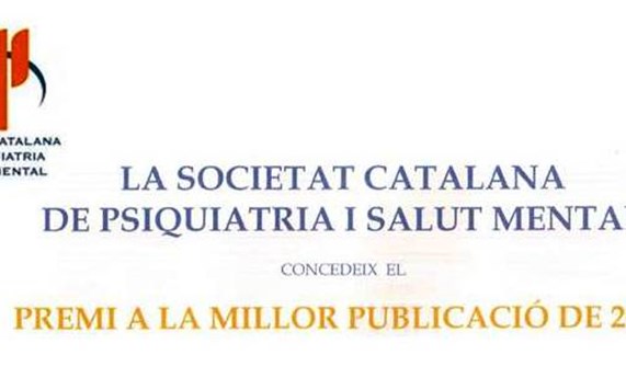Dos publicaciones lideradas por Miquel Bernardo del CIBERSAM comparten el premio al mejor artículo del 2013 de la Sociedad Catalana de Psiquiatría