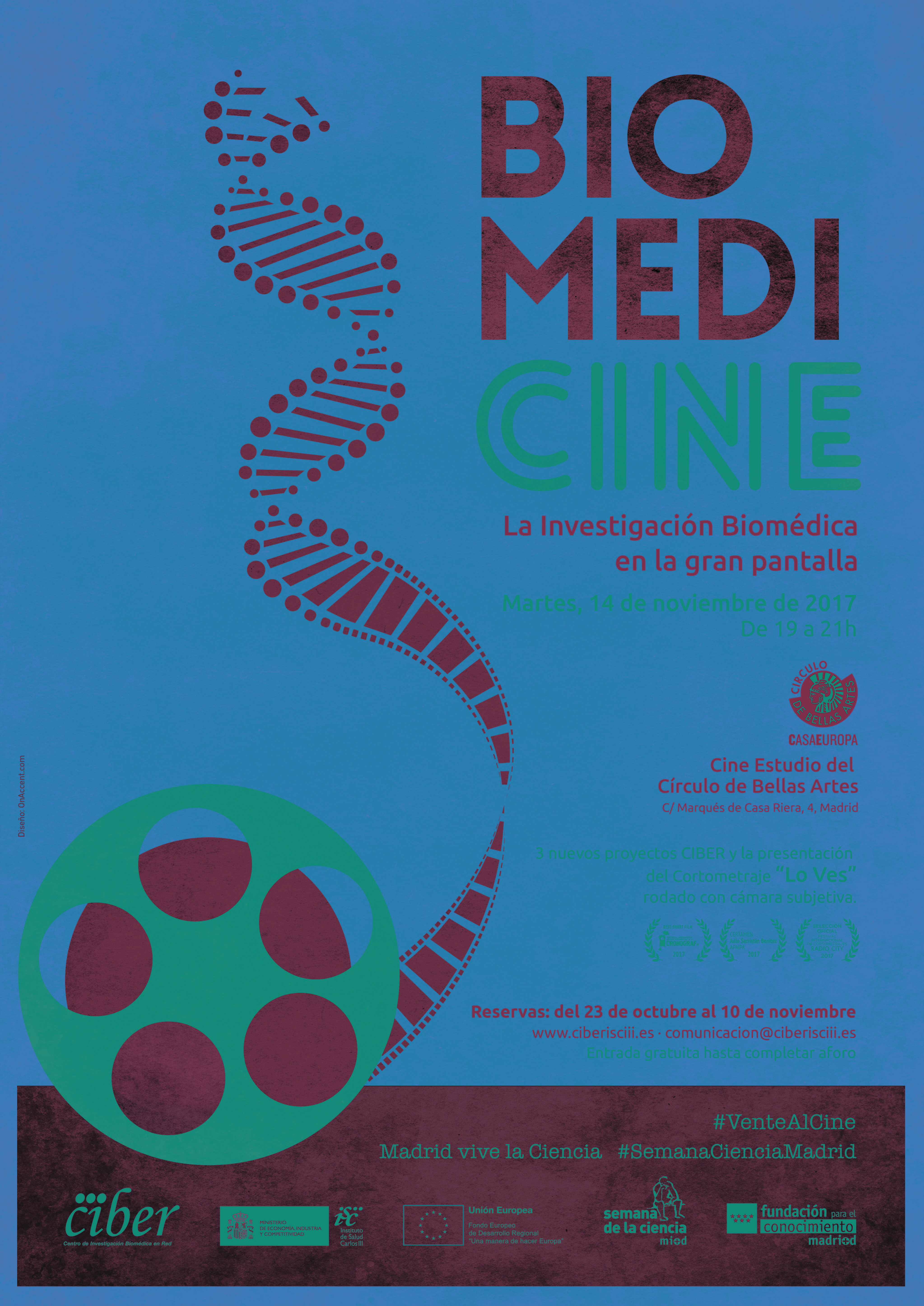 BiomediCINE, la nueva propuesta del CIBER para la Semana de la Ciencia de Madrid